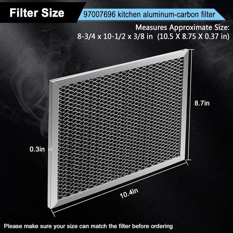 Fetechmate 97007696 41F Grease Filter fit for B-roan Nu-tone Range Hood 8-3/4" x 10-1/2" Aluminum Mesh Charcoal Filter Compatible with Most Brand Stove Vents -2 PACKS by - Image 2